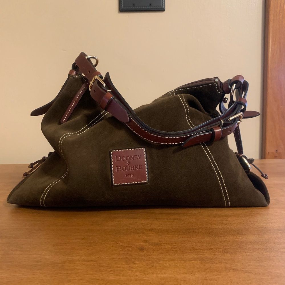 Dooney & Bourke chocolate brown suede handbag